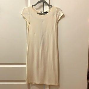 Alice + Olivia fitted off-white dress